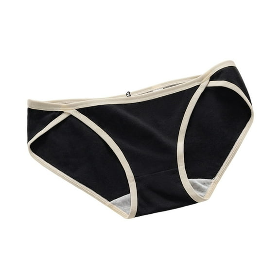 ZQUUVOU Cotton Underwear for Women Low Rise Bikini Briefs Underwear High-Cut Full Coverage Stretch Cool Underwear Black