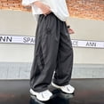 thumbnail image 6 of Boys Athletic Track Pants Teen Active Sweatpants with Side Stripes Elastic Waist Drawstring Loose Fit Casual Joggers for Running Sports Gym School Wear, 6 of 7