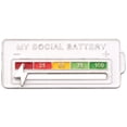thumbnail image 1 of Social Battery Pin Solapa Pin emocional para todas las ocasiones (Pantalla Power-White), 1 of 4