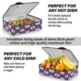 thumbnail image 5 of Iauyy Casserole Carrier for Hot Food Insulated Casserole Travel Carry Bag with Lid Food Warmer Bag for Party/Picnic,Red and White Rhombus, 5 of 7