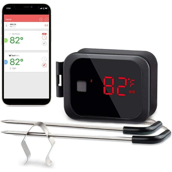 Inkbird IBT-2X Digital BBQ Grill Bluetooth Oven Smoker Thermometer ,Dual Probes