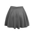 thumbnail image 3 of J. METHOD Women’s Skater Skirt Elastic Waist Casual Mini Flared Swing Pleated Skirts Made in USA NEWSK06 Drak Grey S, 3 of 6