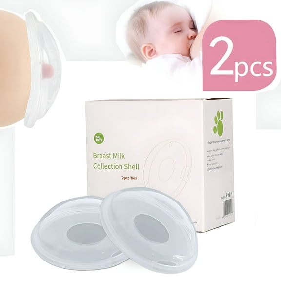 XIRQI Breast Milk Collecting Shells and Nipple Shield, Discreet and Silicone-Free Catcher for Breastmilk, Collector Cups for Nursing and Breastfeeding
