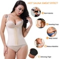 thumbnail image 3 of Cinturón de adelgazamiento de huesos de acero Hugtrwg Faja posparto de látex sin costuras 25, 3 of 8