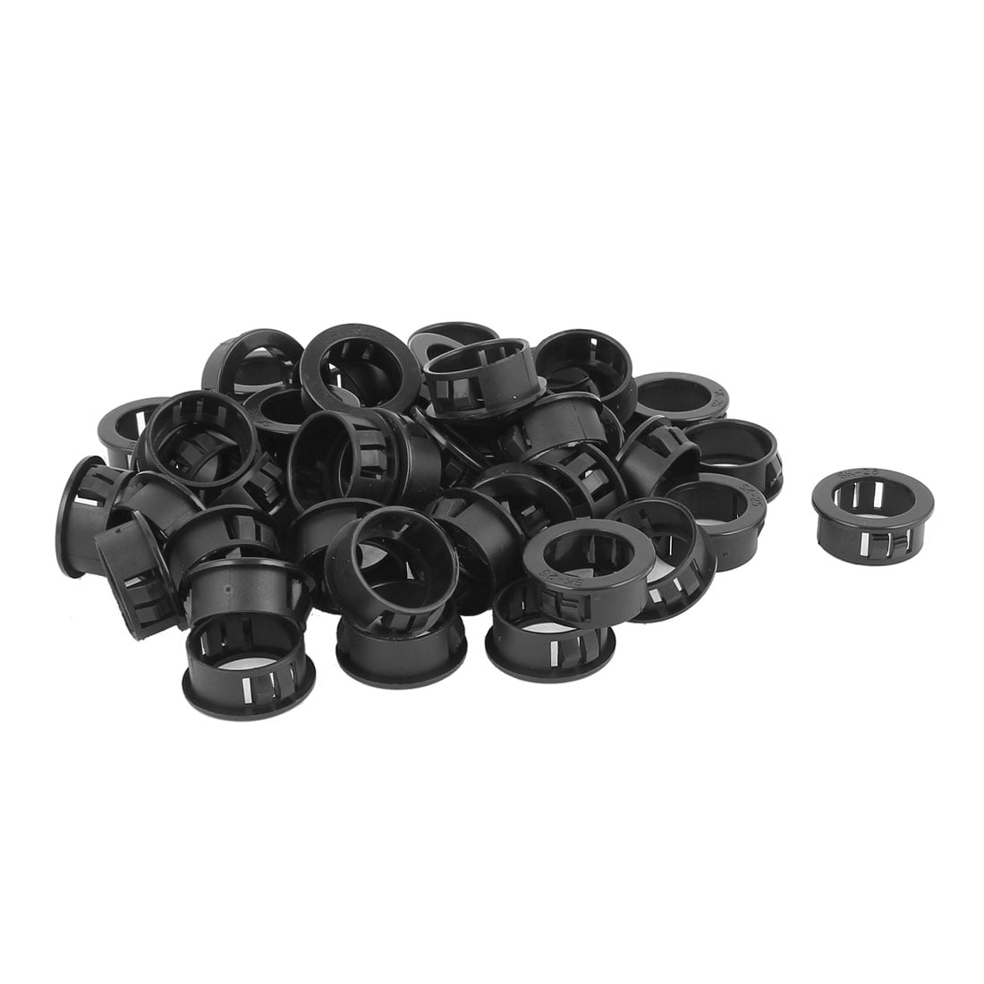 50pcs 25mm Mounted Dia Snap in Cable Wire Bushing Grommet Protector