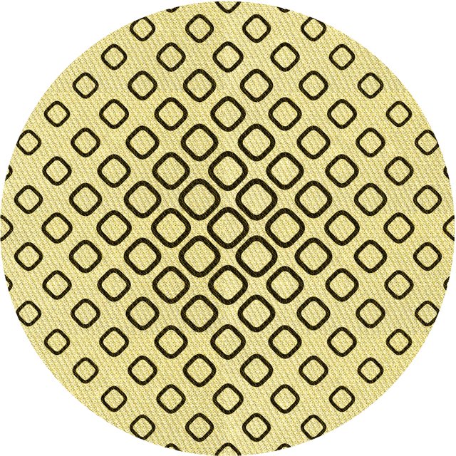 Ahgly Company Tapis Rond Lavable en Machine Intérieur Transitionnel Jaune Soleil, 3 Pieds Rond