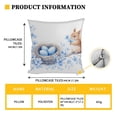 thumbnail image 2 of Uutvery 18x18 Inch Easter Pillowcase Cover, Polyester Decorative Cushion with Doodle Space, Soft Holiday Throw for Sofa Chair Bed, Gift for Family, 2 of 6