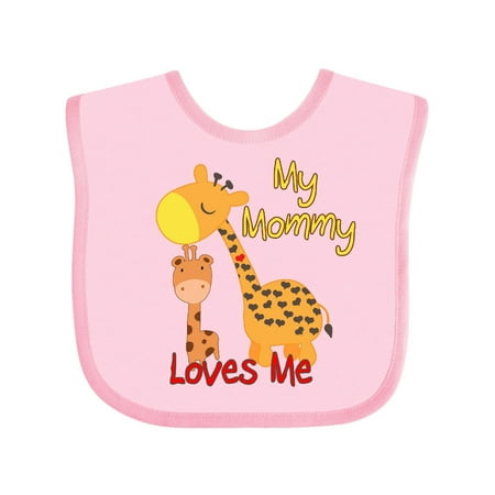

Inktastic My Mommy Loves Me Giraffe Gift Baby Boy or Baby Girl Bib