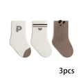 thumbnail image 2 of LYMAYTER 3 Pair ‌‌Infant Baby Unisex Cotton Socks Crew Length Gift Pack for Newborns Toddlers‌ 0-8Y, 2 of 7