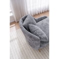 thumbnail image 5 of Miekor Furniture 58'' Indoor Chenille Chair with Left Armrest and Lumbar Pillow Upholstered Furniture Lounge Chair, Lounge Sofa for Living Room Bedroom Office with Footstool. No.6732, 5 of 8