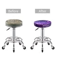thumbnail image 5 of Fotbe Purple Bubble Abstract Art Stool Covers Round,Waterproof Round Bar Stool Covers Bar Chair Covers Washable Stool Cushion Slipcover for 12-14 Inch Chair-13 inch, 5 of 7