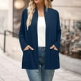 thumbnail image 2 of Elegant Long Sleeve Open Front Duster Cardigan For Women With Convenient Pockets Lightweight Outerwear Layer Women Casual Dress Sweater Long Sleeve Hoodie Womens Long Hooded Sweatshirt, 2 of 4