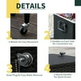thumbnail image 6 of Outdoor 80QT Portable Rolling Patio Rattan Ice Chest Party Cooler Cart Brown, 6 of 10