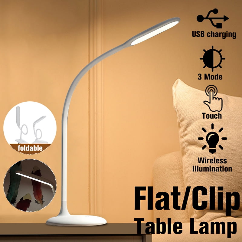 Foldable Desk Lamp Reading LED Light Dimmable for Home Office USB Rechargeable 