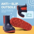 thumbnail image 3 of Lcamaw Kids Rain Boots, Waterproof Chelsea Rubber Boots for Boys and Girls, Non-Slip Ankle Muck Toddler Rainboots, Outdoor, Farm, Park, Hiking, Fishing, School Playing, 3 of 9
