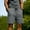Gray, variant on Cargo Shorts Golf Shorts for Men's Solid Color Casual Sporty Elastic Waist Zippered Pocket Fitness Training Shorts Black S