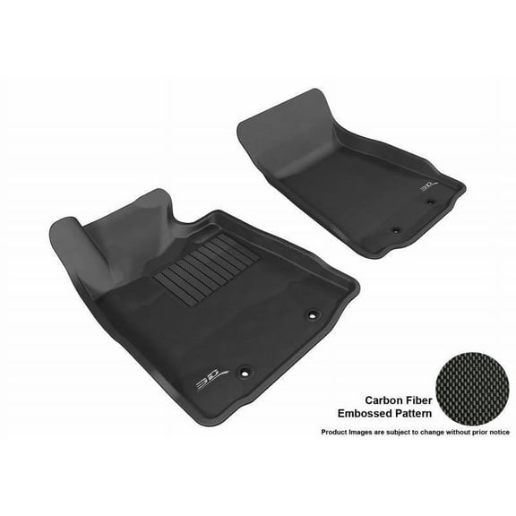 3D MAXpider 2009-2020 Fits Nissan 370Z Kagu 1st Row Black Carbon Fiber Embossed Pattern Floor Mat L1NS03811509