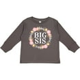 thumbnail image 3 of Inktastic Big Sis Rose Floral Wreath Sister Girls Long Sleeve Toddler T-Shirt, 3 of 5