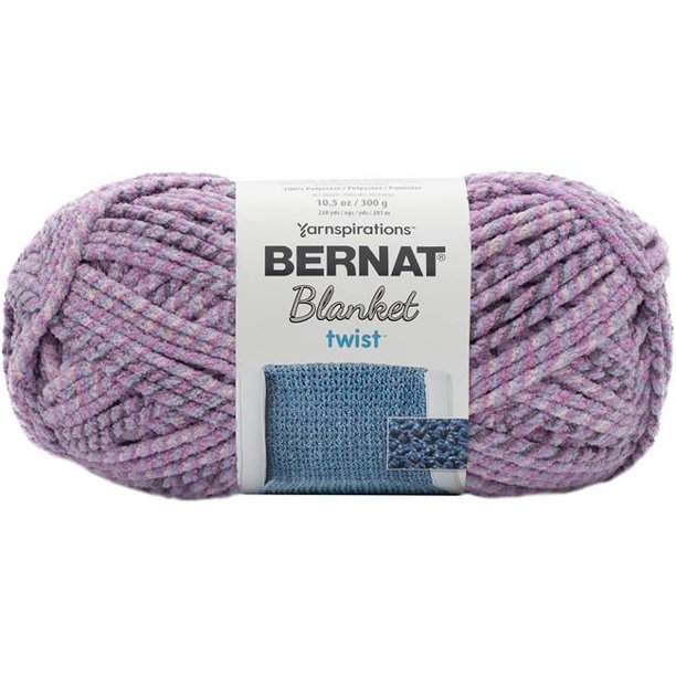 Spinrite 16195757004 Bernat Blanket Twist Yarn, Purple Haze