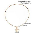 thumbnail image 7 of Artistic Cross Necklace with Colorful Diamonds Ideal for Personal Style, 7 of 7