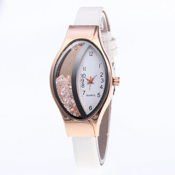 Reloj de mujer de moda con serpentina y diamantes, reloj de cuarzo con arena fluida y bola de diamantes de imitación para mujer
