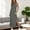 Gray, variant on HOMBOM Flowy Dresses for Women Summer Maxi Solid Color Black V Neck Side Slit Sleeveless Ladies Tank Dress Comfort