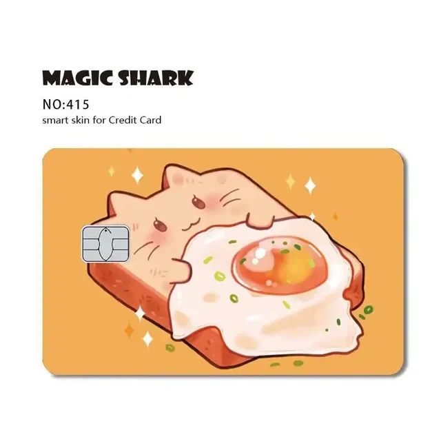1pc Watemelon Gold Coin Hunter Anime Cartoon Smile Matte Front Cover Sticker Film Skin for Metro Debit Credit Card