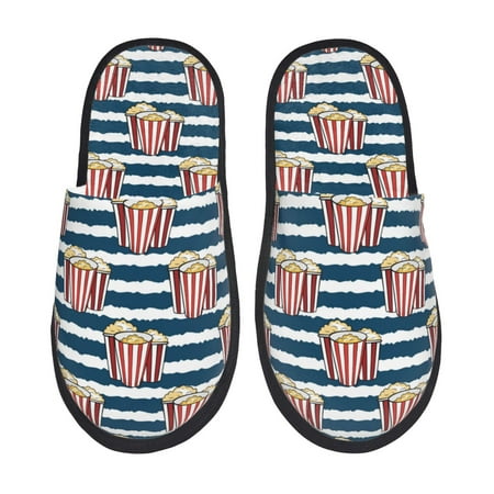 

Slippers for Women Men Popcorn Warm Womens Mens House Shoes Bedroom Slippers Fuzzy Memory Foam Slippers Winter House Indoor Shoes Aesthetic Dorm Slippers