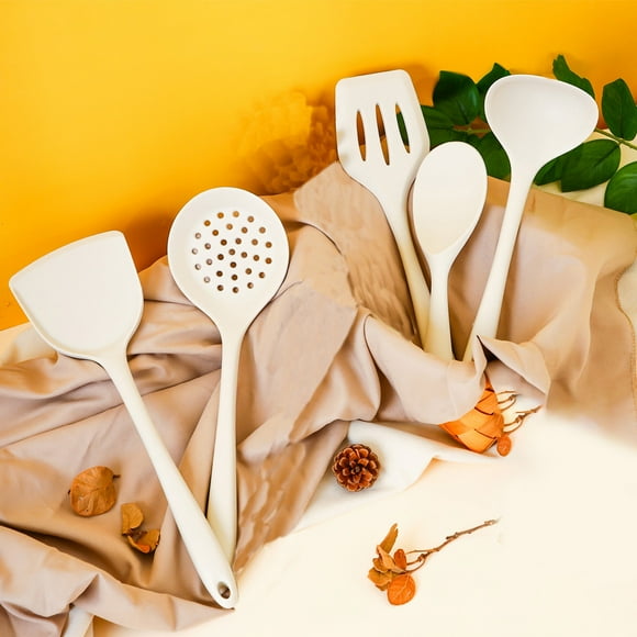 COM1950s 5 Pcs Silicone Cooking Utensils Set - Heat Resistant Silicone Kitchen Utensils for Cooking, Kitchen Utensil Spatula Set,Bpa Free Kitchen Gadgets Tools for Non-Stick Cookware Dishwasher Safe