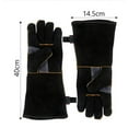 Welding Gloves Leather ; Fire Resistant Gloves for Fireplace Stove Oven