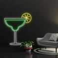 thumbnail image 2 of Handmadetneonsign Margarita Cocktail Led Sign, Margaritas For My Senoritas Led Lights, Margarita, 2 of 5