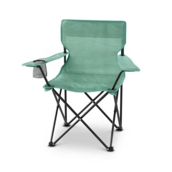 Adult Outdoor Portable Camp Chair Dealworthy - Sage Green: Steel Frame, 225 lb Capacity