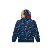BAPE Mens Color Camo Shark Full Zip Hoodie Blue, from StockX
