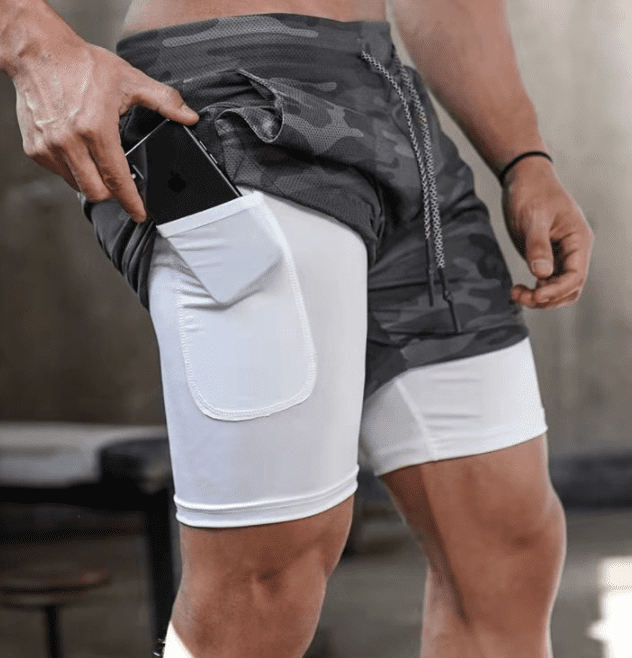 Men's 2 in 1 Workout Running Shorts 