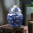 thumbnail image 4 of Tarro de para jengibre, bote de té de estilo Oriental, tarro de almacenamiento esmaltado, florero de cerámica decorativo para el hogar, Fernando tarro de jengibre, 4 of 8