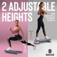 thumbnail image 4 of Adjustable Height Aerobic Stepper Set, Multiple Bundle Options with Dumbbells, Kettlebell, Waist Trimmer, Ankle Weights or Weighted Vest, Workout Exercise Step Platform w/Level Risers, 4 Colors, 4 of 12