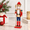 Red-30cm-1, variant on 11.2 Inchmas Decorations Nutcracker Ornaments Wooden Figures Festive Collectible Gift Fortable Desktop Fireplace Thanksgiving Deco