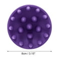 thumbnail image 3 of Unique Bargains 1 Pc Round Hair Shampoo Brush for Head Massage 2.91"x3.15" Purple, 3 of 6