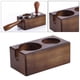 thumbnail image 5 of Soporte para prensador de café, portafiltro, accesorio perfecto para máquina de café espresso, para cafetería y hogar. Marrón 2 agujeros B, 5 of 9