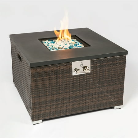 For Aukfa Gas Fire Pit Table, Glass Rocks For Propane Fire Pits