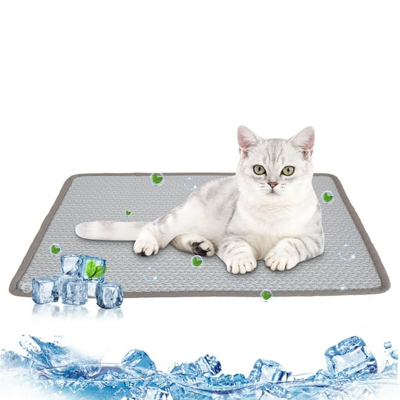 Fiudx Esterilla Refrescante para Mascotas, Cojín Transpirable de Seda Helada, Tela Suave y Ligera, Lavable a Máquina, Ideal para Perros y Gatos, Cómoda para Usar En El Suelo, Sofá Cama, Tamaño 30 X 3