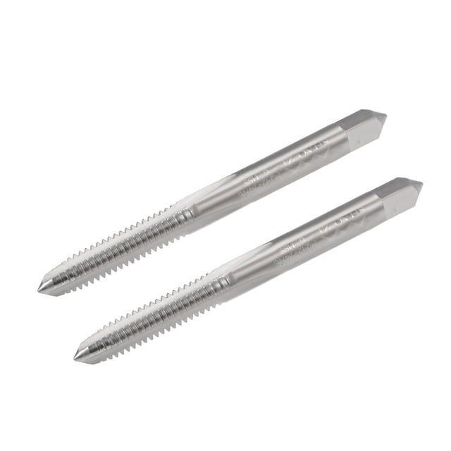 Unique Bargains Machine Tap 12-24 UNC Thread Pitch 2B Class 3 Flutes High Speed Steel 2pc