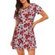 thumbnail image 1 of Disketp Red Hawthorn para Camisón Corto de Manga Corta para Mujeres, Camisón Cómodo con Escote Redondo, Bonito y Confortable, 1 of 6