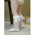 thumbnail image 4 of Dalrosia Baby Girls Knee High Socks Toddler Bow Mesh Long Stockings Infants Thin Socks For Spring Summer, 4 of 5