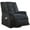 Black, variant on Bowery Hill Velvet Tufted Recliner with Pillowtop Armrests in Gray