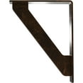 thumbnail image 4 of Ekena Millwork 2"W x 7 1/2"D x 10"H Traditional Wrought Iron Bracket, (Triple center brace), Antiqued Bronze, 4 of 8