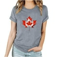 thumbnail image 1 of FAIWAD T-Shirt d'Été pour Femmes de la Fête du Canada, Léger, à Manches Courtes, Col Rond, T-Shirts Hauts, Imprimé Graphique, Blouses de Détente Basiques, 1 of 3