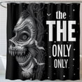thumbnail image 1 of Menacing Shower Curtain with Bat & Stars - Halloween Decor, 1 of 4