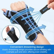 Velpeau Wrist Brace with Thumb Spica Support for Carpal Tunnel, Quick Wrap Hand Splint, Stabilizer for De Quervains Tenosynovitis, Tendonitis, Arthritis, Sprain & Fracture(Right-S)