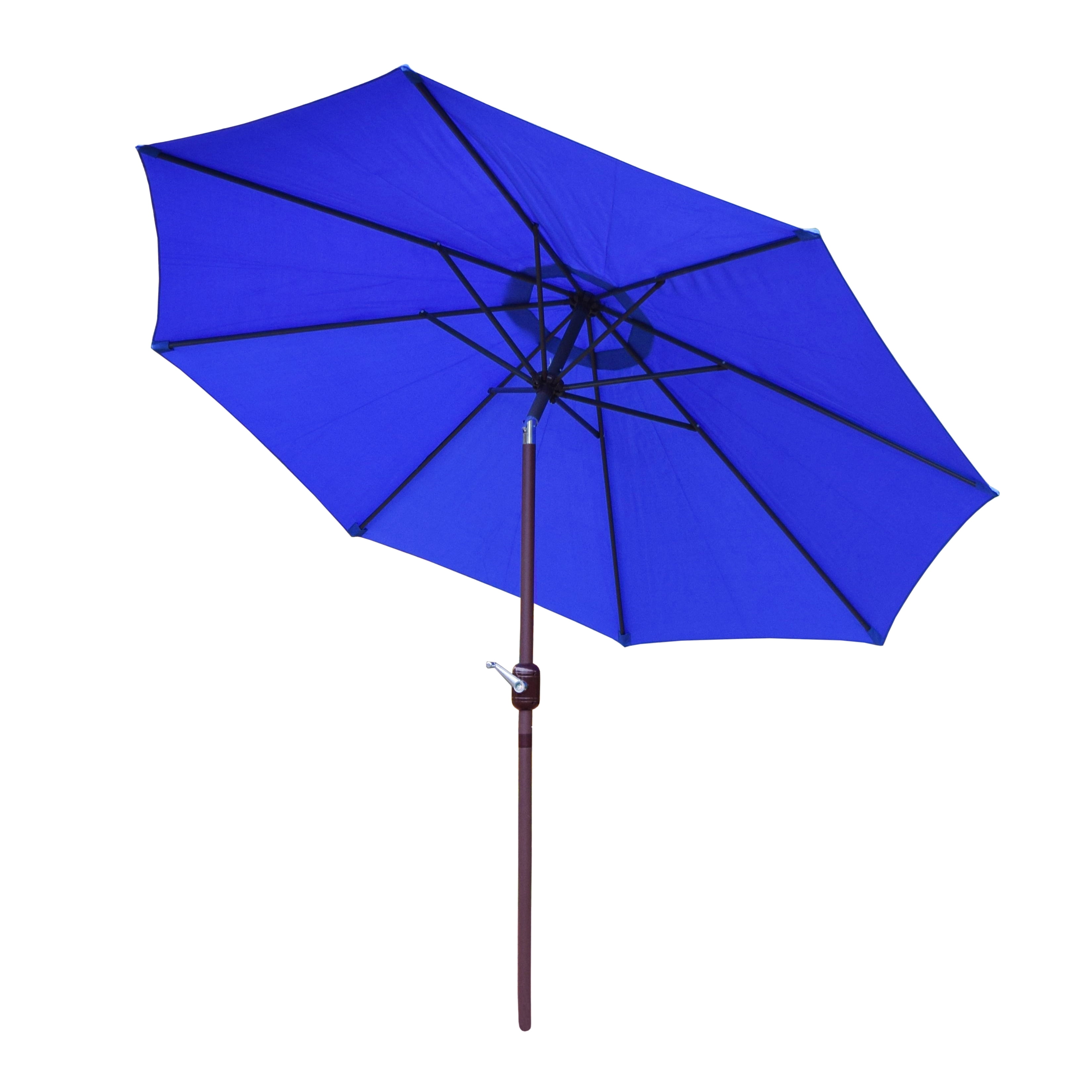 9 Vivid Blue And Brown Market Patio Umbrella With Crank And Tilt Walmart Com Walmart Com